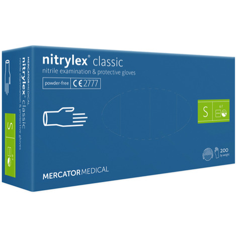 Купити Рукавички нітрилові неопудренні Nitrylex classic, S, білі, 200 шт.